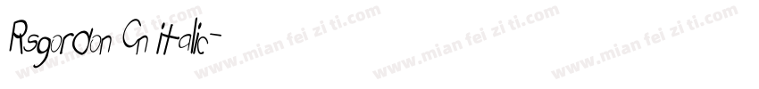 Rsgordon Cn italic字体转换